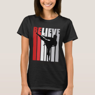 Red Womens Believe Jiu Jitsu Grades Loves Fan Girl T-Shirt