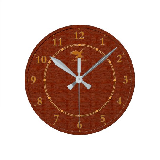 Red Wood Decorative 4-c Modern Wall Clock Sale