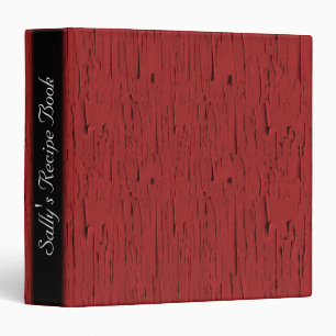 Red Wood Personalized Binder