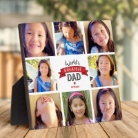 Red World’s Greatest Dad Modern 8 Photo Collage