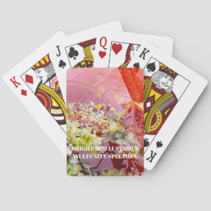 Red Wulfenite Crystal Heart Valentine Playing Cards