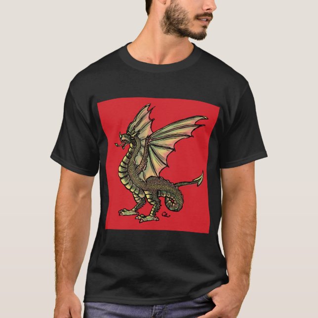 Red Wyvern Dragon T-Shirt (Front)