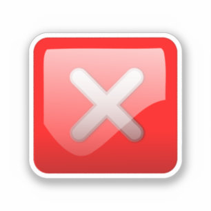 Red X Incorrect