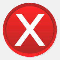 Red X - No / Incorrect Symbol