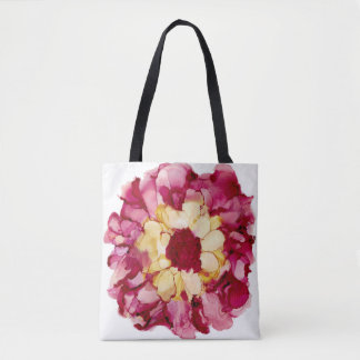 Red & Yellow Abstract Flower Tote
