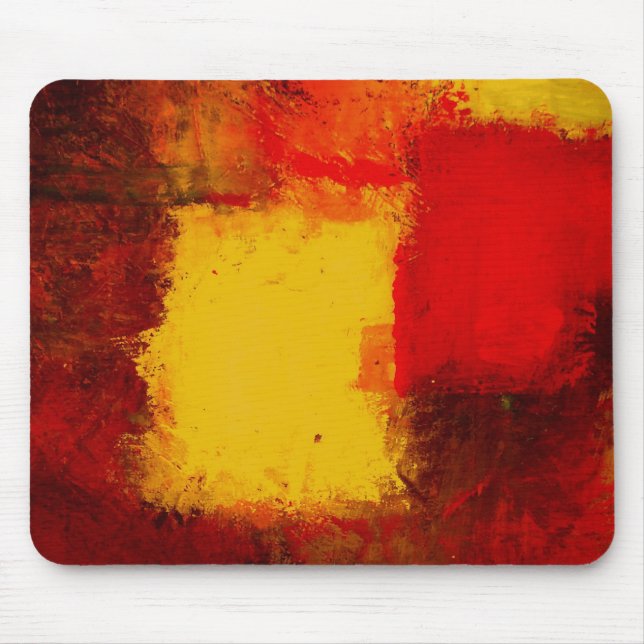 Red Yellow Abstract Mouse Pad (Front)