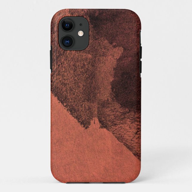 Red yellow abstract painting brush digital art Case-Mate iPhone case (Back)