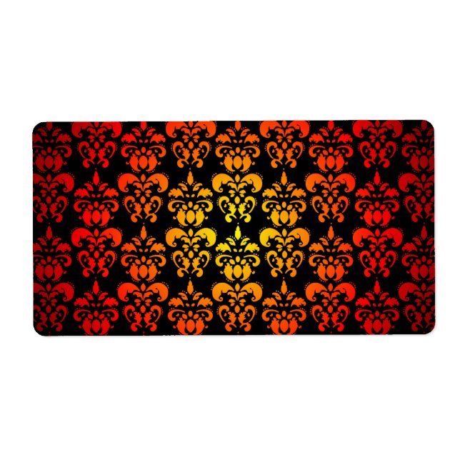 Red, yellow and black damask (Front)