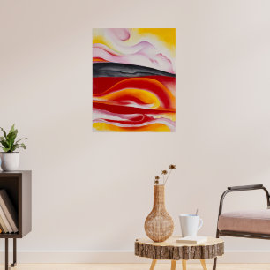 Red, Yellow and Black Streak Georgia O'Keeffe Poster