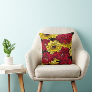 Red, Yellow and Gold Mini Boxes Throw Pillow