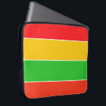 Red, Yellow and Lime Green Stripes Laptop Sleeve<br><div class="desc">Bright and cheerful striped patterned neoprene laptop sleeve featuring red,  yellow and lime green. Can add text or initials to personalize. 

By https://www.zazzle.com/store/celestesheffey</div>