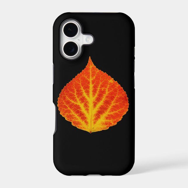 Red & Yellow Aspen Leaf #10 (Back)