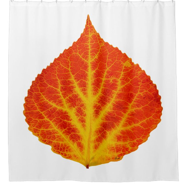 Red & Yellow Aspen Leaf #10 (Front)