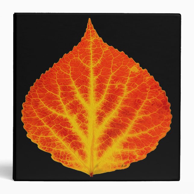 Red & Yellow Aspen Leaf #10 Binder (Front)