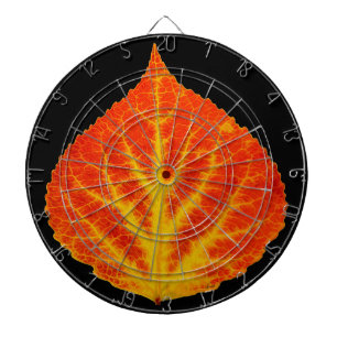 Red & Yellow Aspen Leaf #10 Dartboard