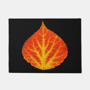 Red & Yellow Aspen Leaf #10 Doormat