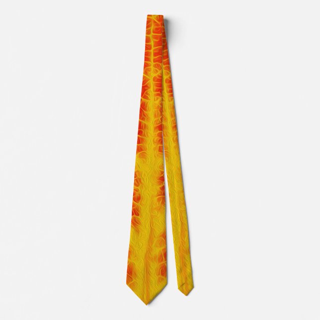Red & Yellow Aspen Leaf #10 Tie (Front)