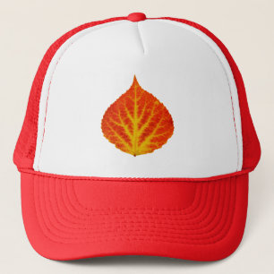 Red & Yellow Aspen Leaf #10 Trucker Hat