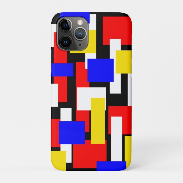Red, Yellow, Black and Blue Geometric Blocks  Case-Mate iPhone Case (Back)