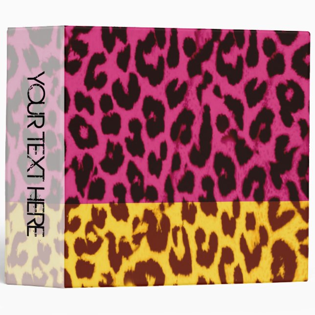 Red Yellow Black Leopard Print Skin Binder (Front/Spine)