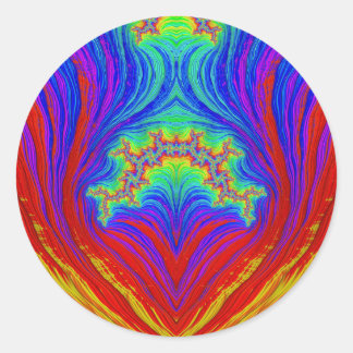 Red Yellow Blue Green ~ Classic Round Sticker