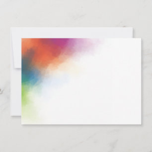 Red Yellow Blue Green Modern Abstract Art Blank Card