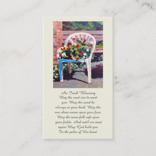Red Yellow Blue Memorial Service Card