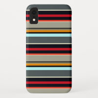 Red Yellow Blue Silver Multicolored Stripes