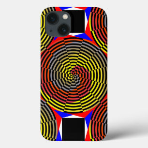 Red Yellow Blue Spiral by Kenneth Yoncich iPhone 13 Case