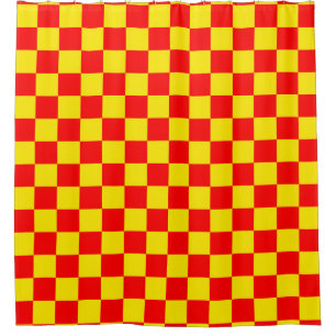 Red Yellow Check Chequered Pattern Design