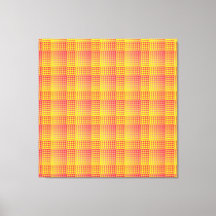 Red Yellow Checker Abstract Pattern