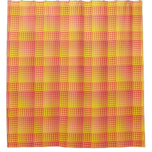 Red Yellow Chequered Abstract Pattern