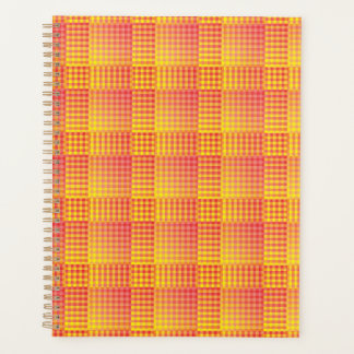 Red Yellow Chequered Abstract Pattern Planner