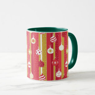 Red Yellow Christmas Tree Ornaments Mug