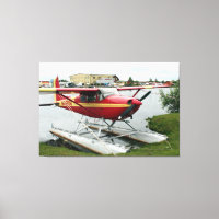Red & Yellow Float Plane, Lake Hood, Alaska