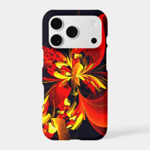 Red Yellow Floral Modern Abstract Art Pattern #10