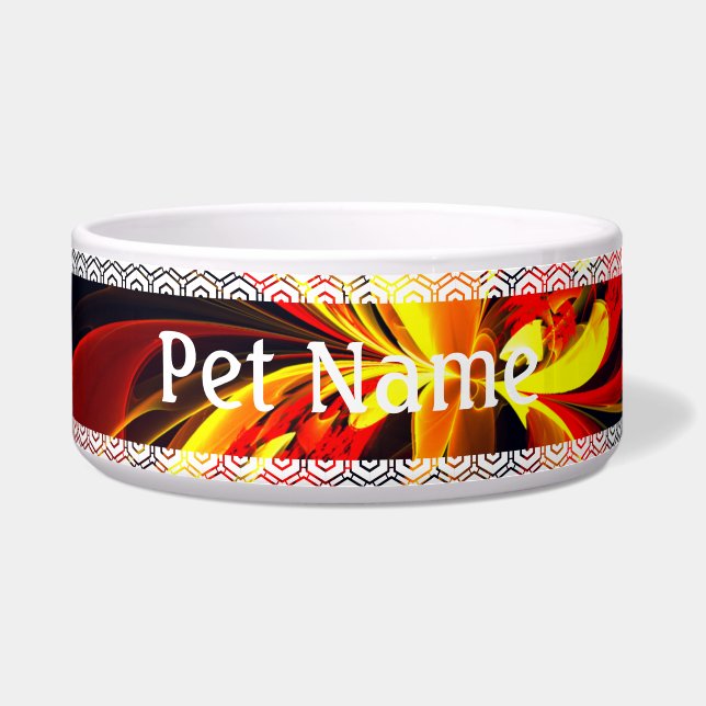 Red Yellow Floral Modern Abstract Art Pattern #10 (Front)
