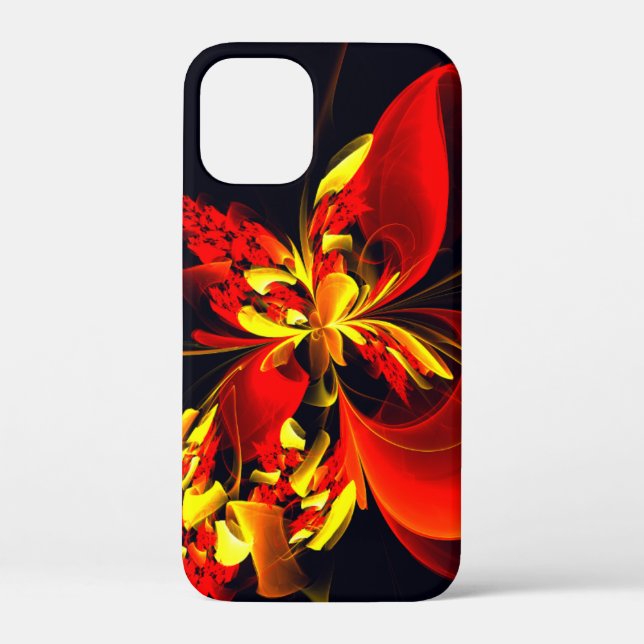 Red Yellow Floral Modern Abstract Art Pattern #10 Case-Mate iPhone Case (Back)