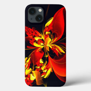 Red Yellow Floral Modern Abstract Art Pattern #10 iPhone 13 Case