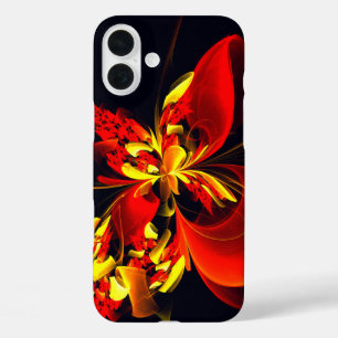 Red Yellow Floral Modern Abstract Art Pattern #10 iPhone 16 Plus Case
