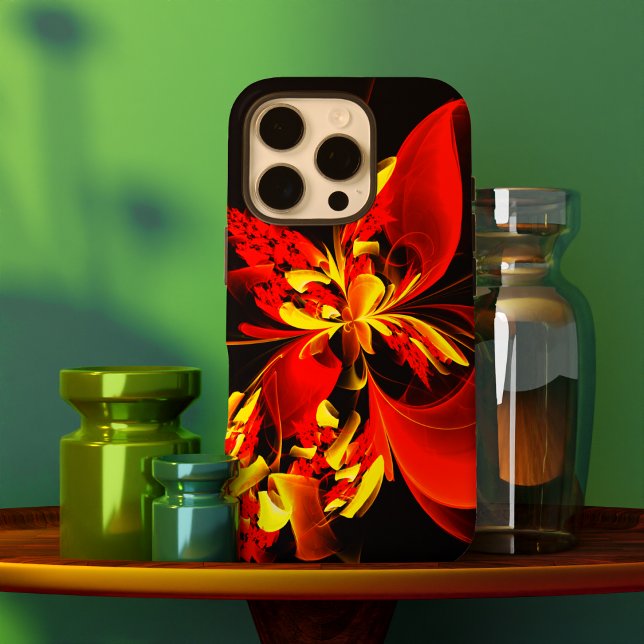 Red Yellow Floral Modern Abstract Art Pattern #10 Case-Mate iPhone Case (Red Yellow Floral Modern Abstract Art Pattern #10 Case-Mate iPhone Case)