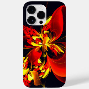 Red Yellow Floral Modern Abstract Art Pattern #10 Case-Mate iPhone 14 Pro Max Case