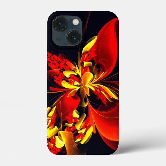 Red Yellow Floral Modern Abstract Art Pattern #10 Case-Mate iPhone Case (Back)