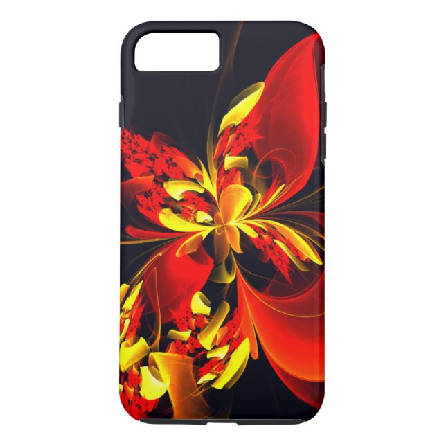Red Yellow Floral Modern Abstract Art Pattern #10 Case-Mate iPhone Case (Back)
