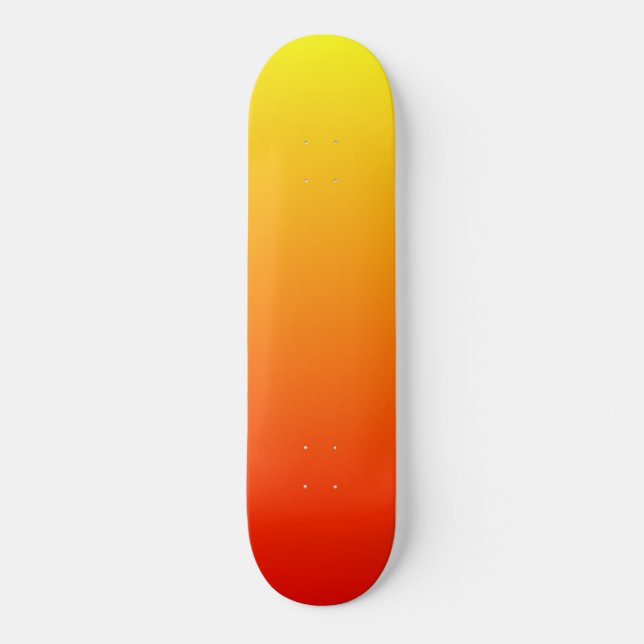 Red Yellow "Fuego" Gradient Skateboard Deck (Front)