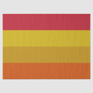 Red, Yellow, Gold and Orange Stripes Tissue Paper