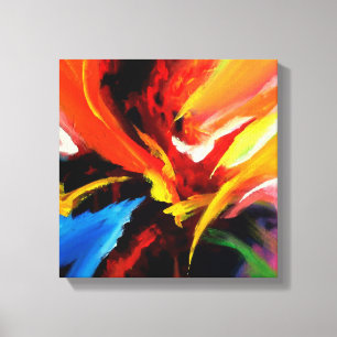 Red Yellow Green Blue Abstract Canvas Print