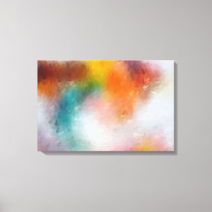 Red Yellow Green Blue Abstract Expressionism Canvas Print