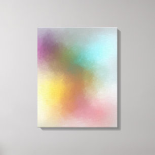 Red Yellow Green Blue Purple Pink Colourful Modern Canvas Print