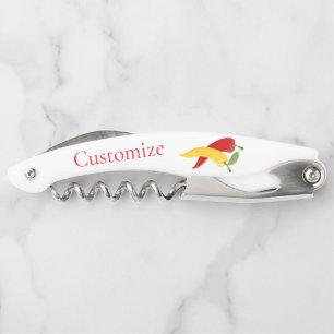 Red Yellow Green Chili Peppers Thunder_Cove Corkscrew